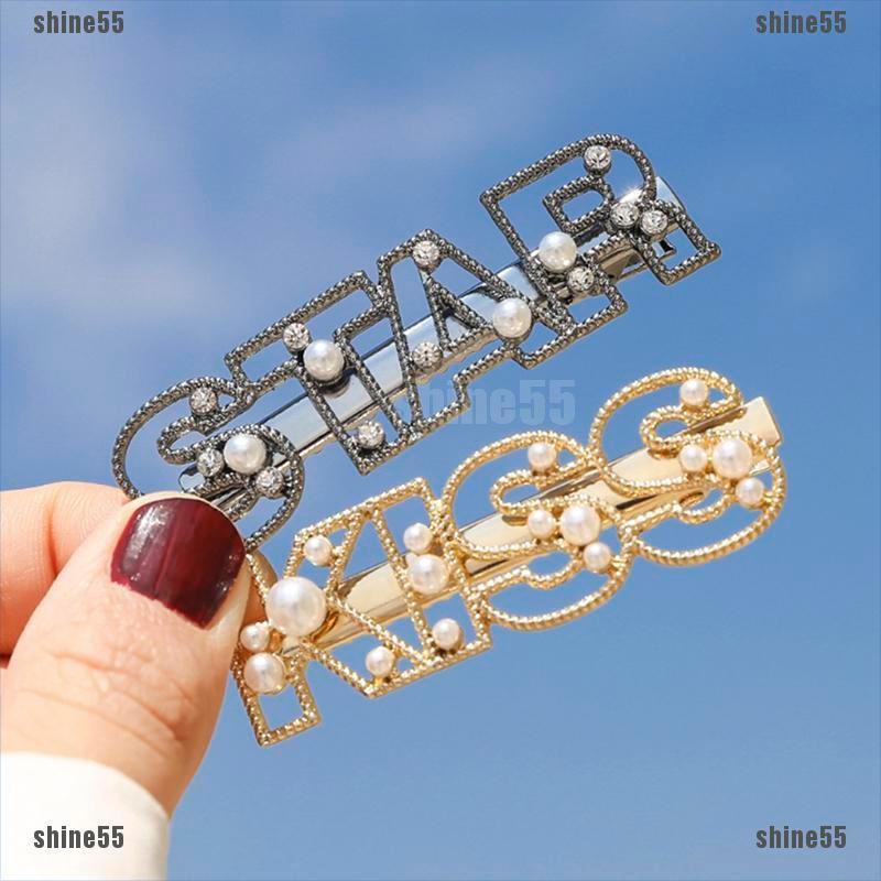 Letter Hairpins Hair Clips Girls Styling Tool Diamond Barrette