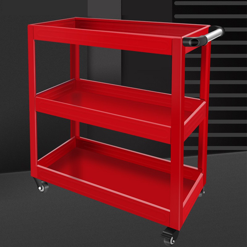 3-Level Garage Storage Heavy Duty Trolley Rolling Steel Tool Cart Dollies bearing 150kg Tools Cart