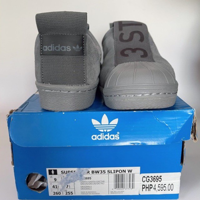 Adidas Superstar BW3S Grey Slip On | Shopee Philippines