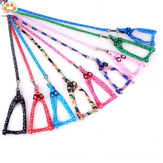 Pet Dog Cat Leash Harness Dog Leash  with Harness Bones Paws Print Cat Rabbit Puppy Safety Traction Rope Patch colorful chest and back print cat and dog chain leash pet leash -cios  MAOBY HAPPYTIME