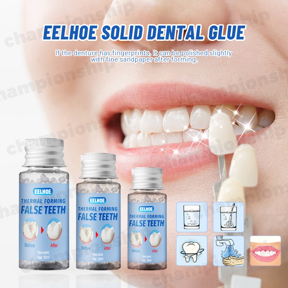 Resin hard denture glue temporary teeth repair kit teeth and gap solid