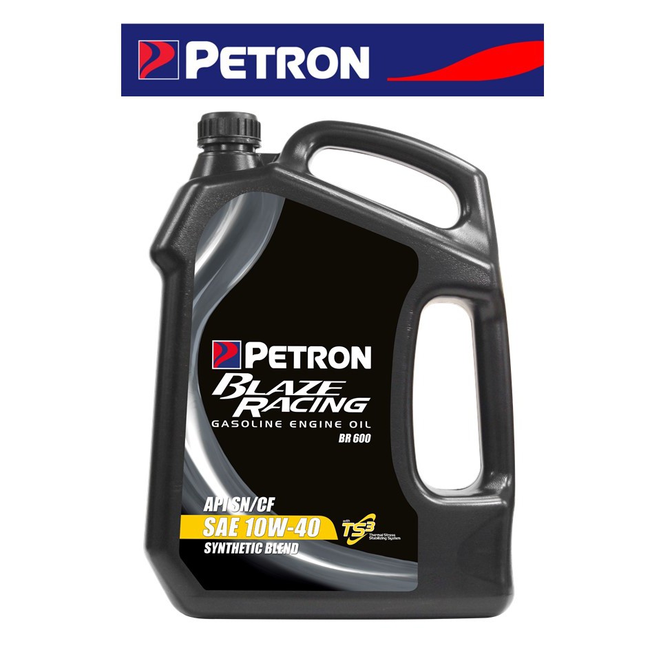 PETRON BLAZE RACING BR600 SYNTHETIC BLEND GASOLINE ENGINE OIL 10W40 (4L