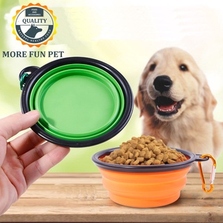 Portable Travel Collapsible Foldable Pet Dog Bowl for Food & Water Bowls Dish