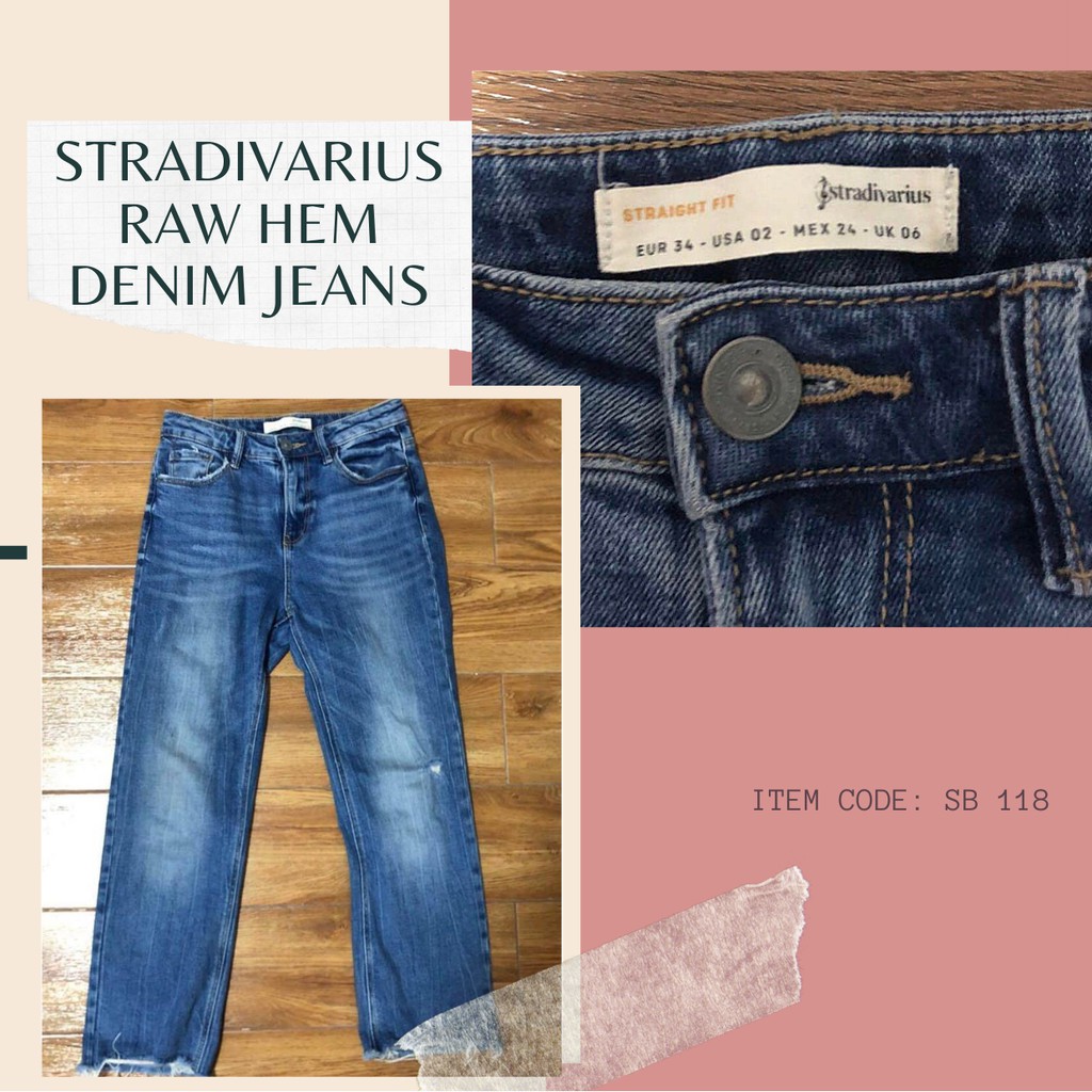 straight fit denim jeans