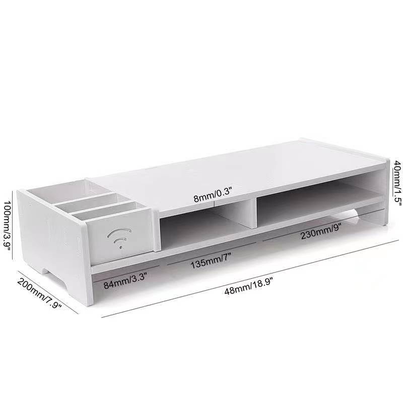 Desktop Monitor Stand LCD TV Laptop Computer Screen Riser Shelf Rack