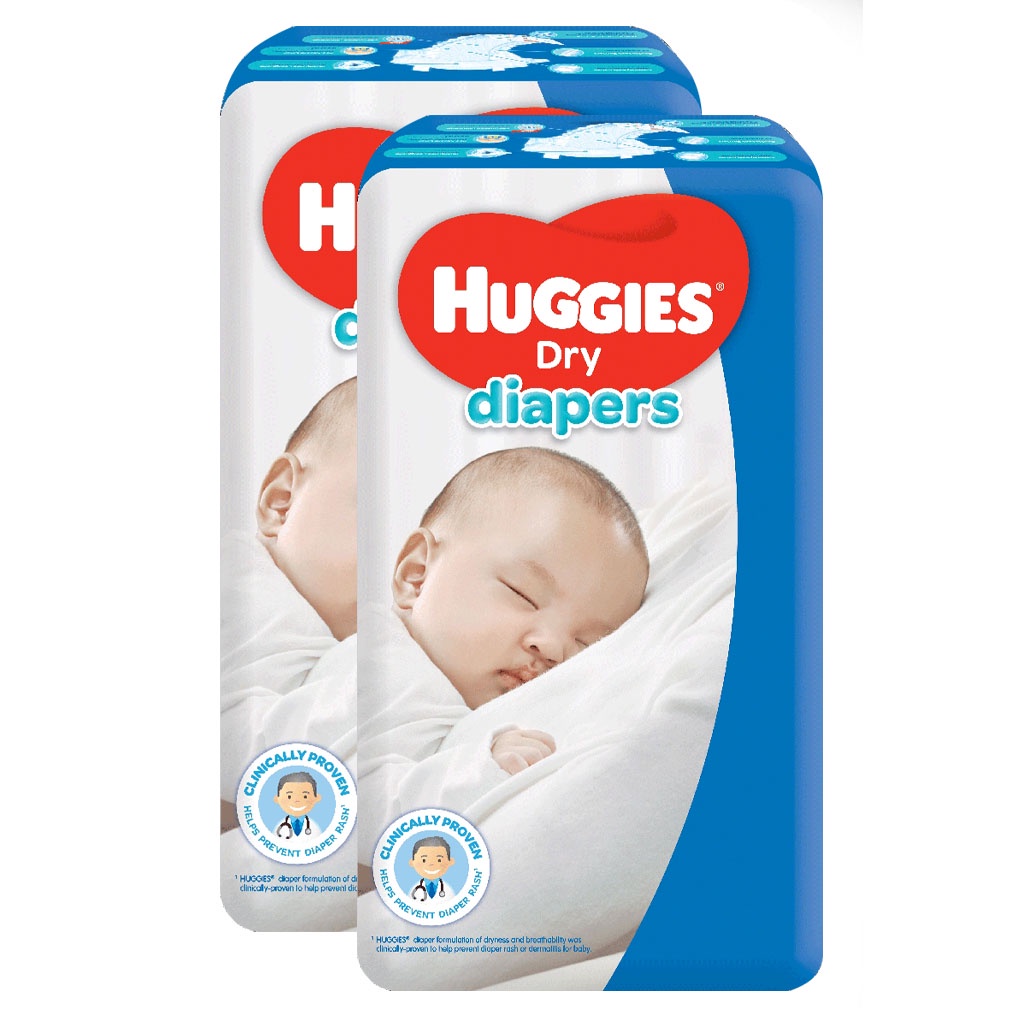 Huggies Dry Newborn Diaper 40 pcs x 2 Packs 80 pcs Shopee Philippines