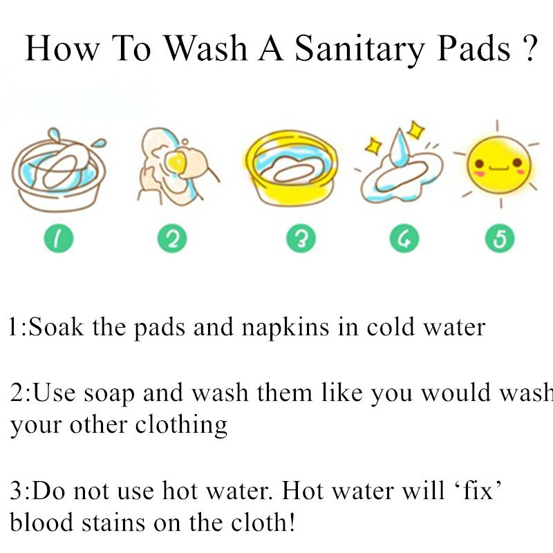 washing cloth menstrual pads