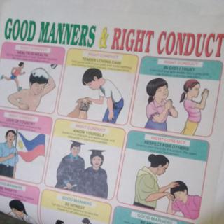 good manners and right conduct chart