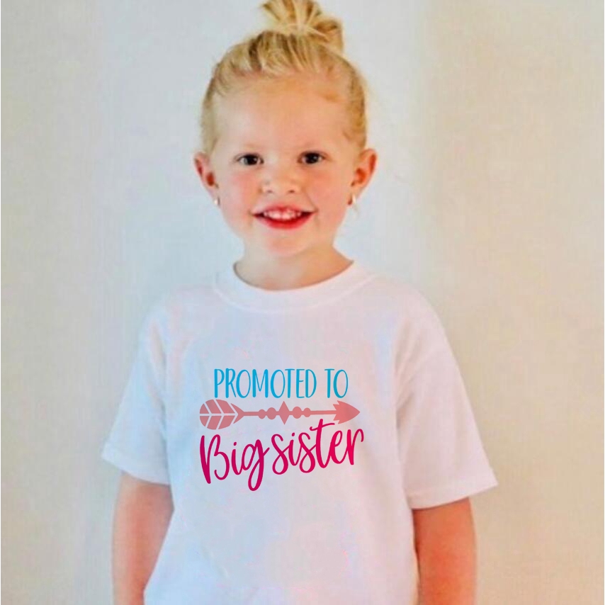 Big Sister Girls Tshirt Promted To Big Sister Best Sisters Ever Baby ...