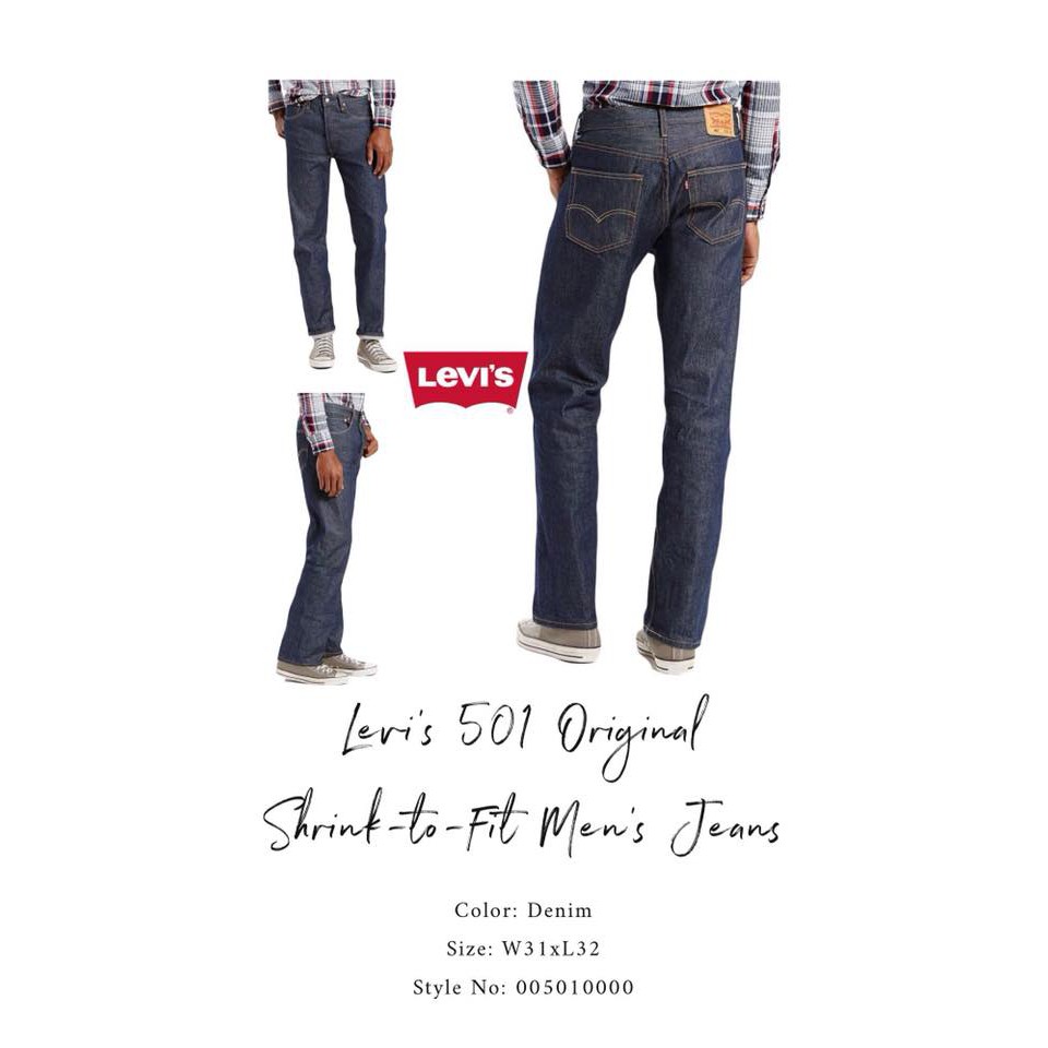 levi 501 shrink to fit sale