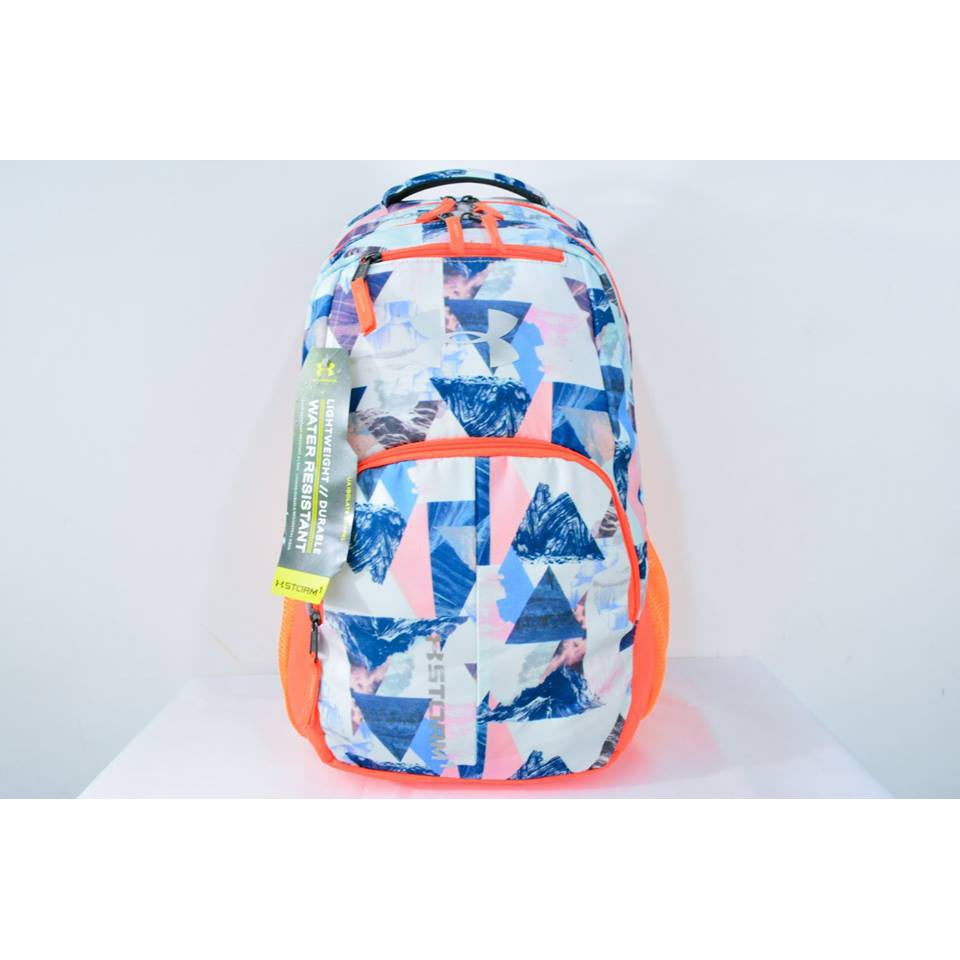 under armour orange and blue backpack