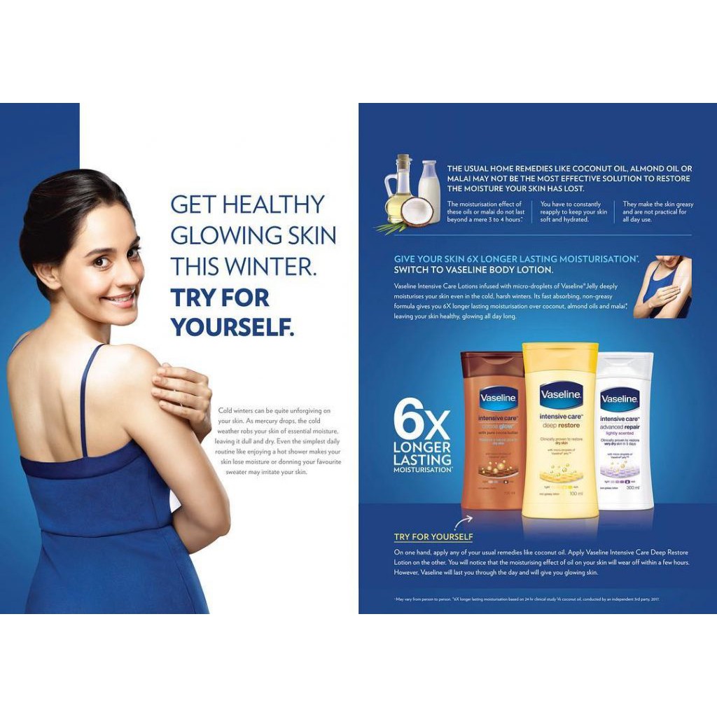 Vaseline Lotion Advertisement