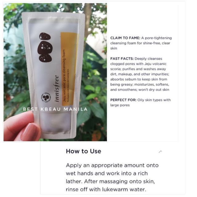 Innisfree super volcanic jeju foam facial cleanser Shopee Philippines