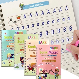Sank Magic Copybook ( complete sets) for Kids English Alphabet Words Number Writing Practice .