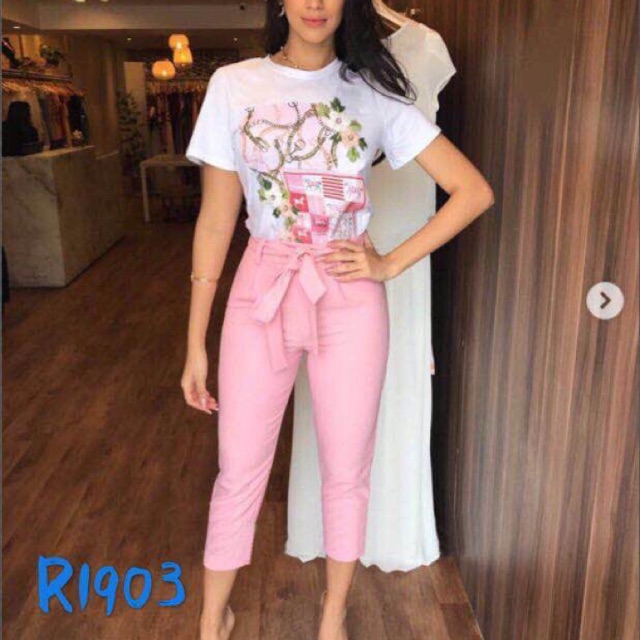 shirt with pink pants