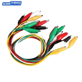 10pcs double-ended crocodile clips cable alligator clips wire testing wire w* WQ