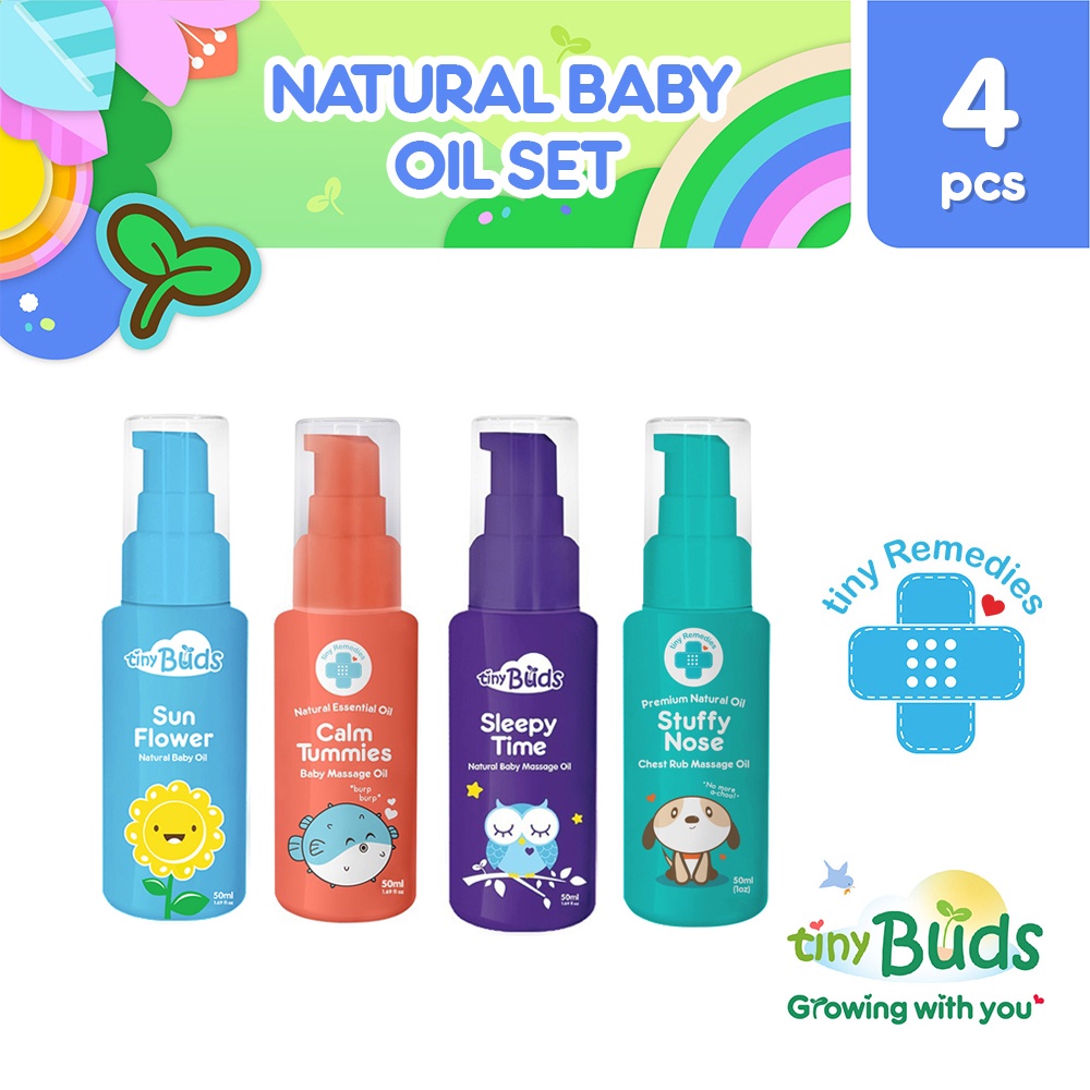 Tiny Buds Natural Baby Oils Gift Set Shopee Philippines