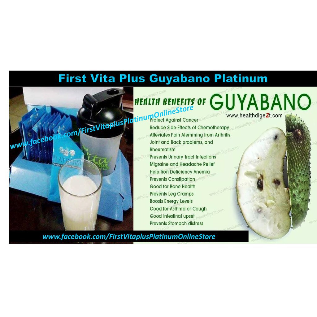 First Vita Plus Platinum Health Pack Guyabano Shopee Philippines