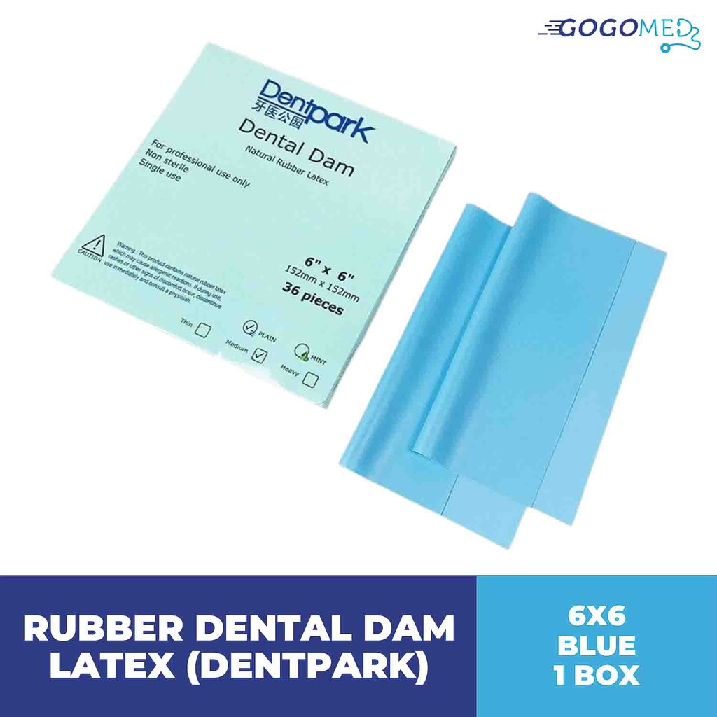 36 Pieces/1 Box Rubber Dental Dam Dentpark Latex Shopee Philippines