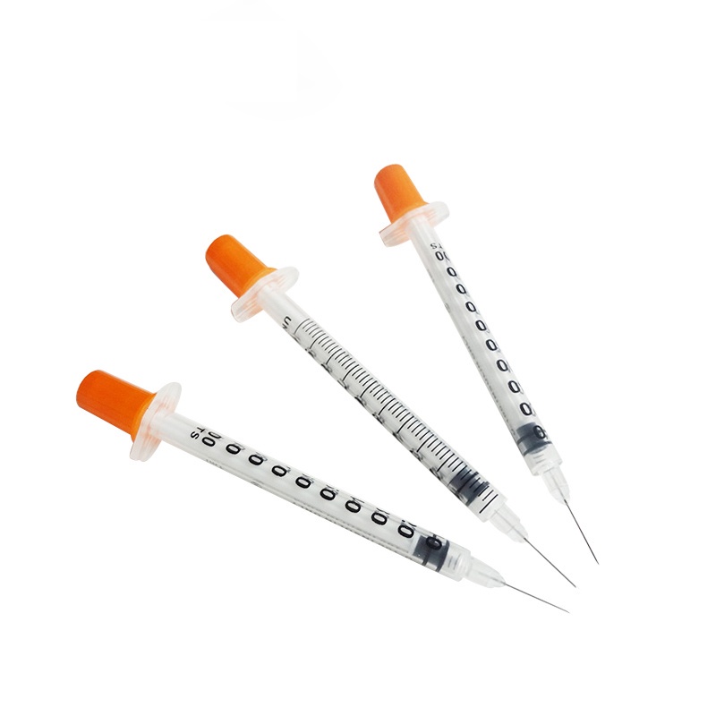 ◐{Negotiable price}Disposable Safety Insulin Syringe 1ml  Sterilized for teaching*･゜ﾟ･*:.｡..｡.:*･' #4