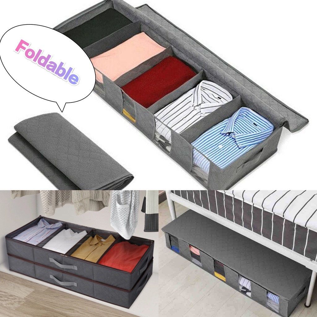 Under bed storage box wardrobe clothes storage Dust Proof foldable