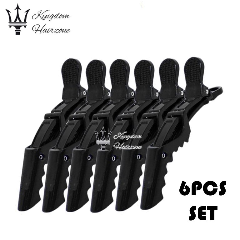 Croc Hair Sectioning Long Clips - 6pcs - Image 3