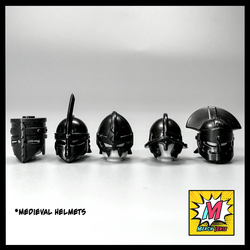 Medieval Helmets Lego MOC Compatible Accessories Parts Minifigures ...