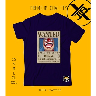 One Piece Buggy the Clown Emperor Strawhat Luffy New Wanted Poster Premium Quality Shirt (OP133) #6
