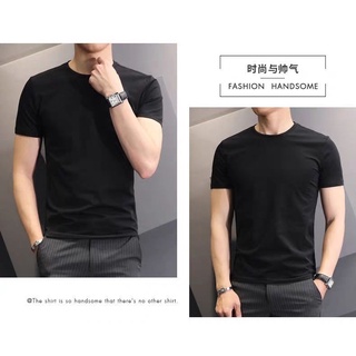 T-shirts For Men Easy Style Fashion Korean Plain Color Men Apparel TShirt Mens #2