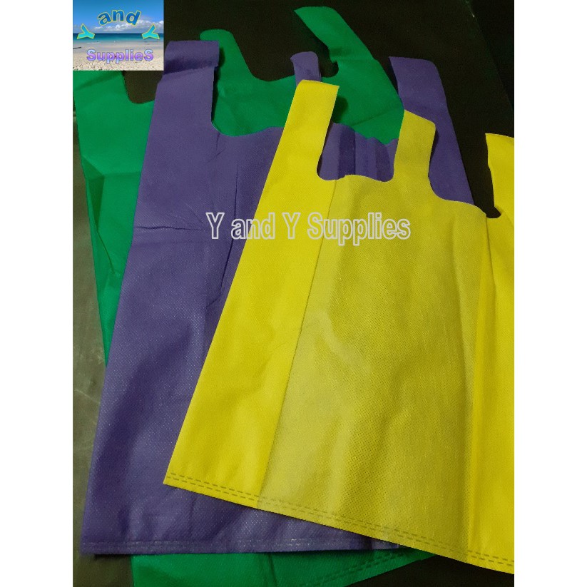 Eco Bag Sando Bag Grocery Bag Plain, reusable bag 10 Pieces!!! Shopee