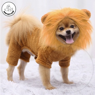 【COD& Ready Stock】 Lion Pet Cosplay Costume Funny Dog Cat Clothes Hoodie Jumpsuit Outfit Set Clothing Puppy Christmas Xmas Small Medium Halloween Chihuahua Shihtzu