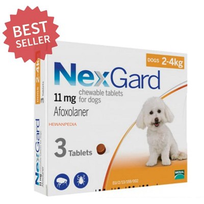 Lice Medicine - demodex -scabies - earmites For NEXGARD Dogs 2-4kg (1 ...