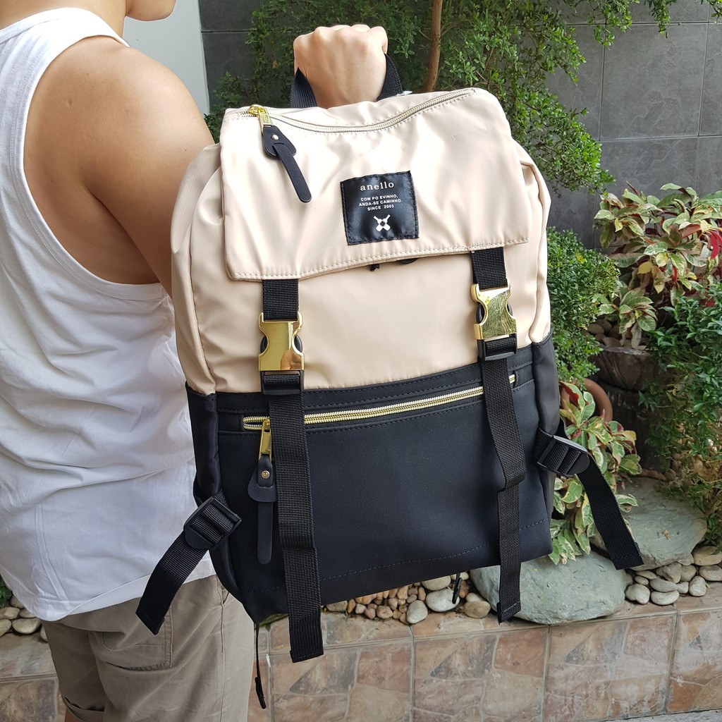 anello gold buckle backpack