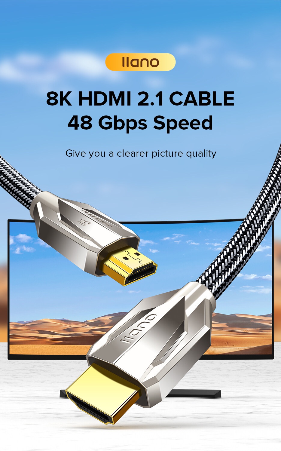 4K 60Hz High Speed 20ft Premium Braided 4K 60Hz High Speed - Mesh ...