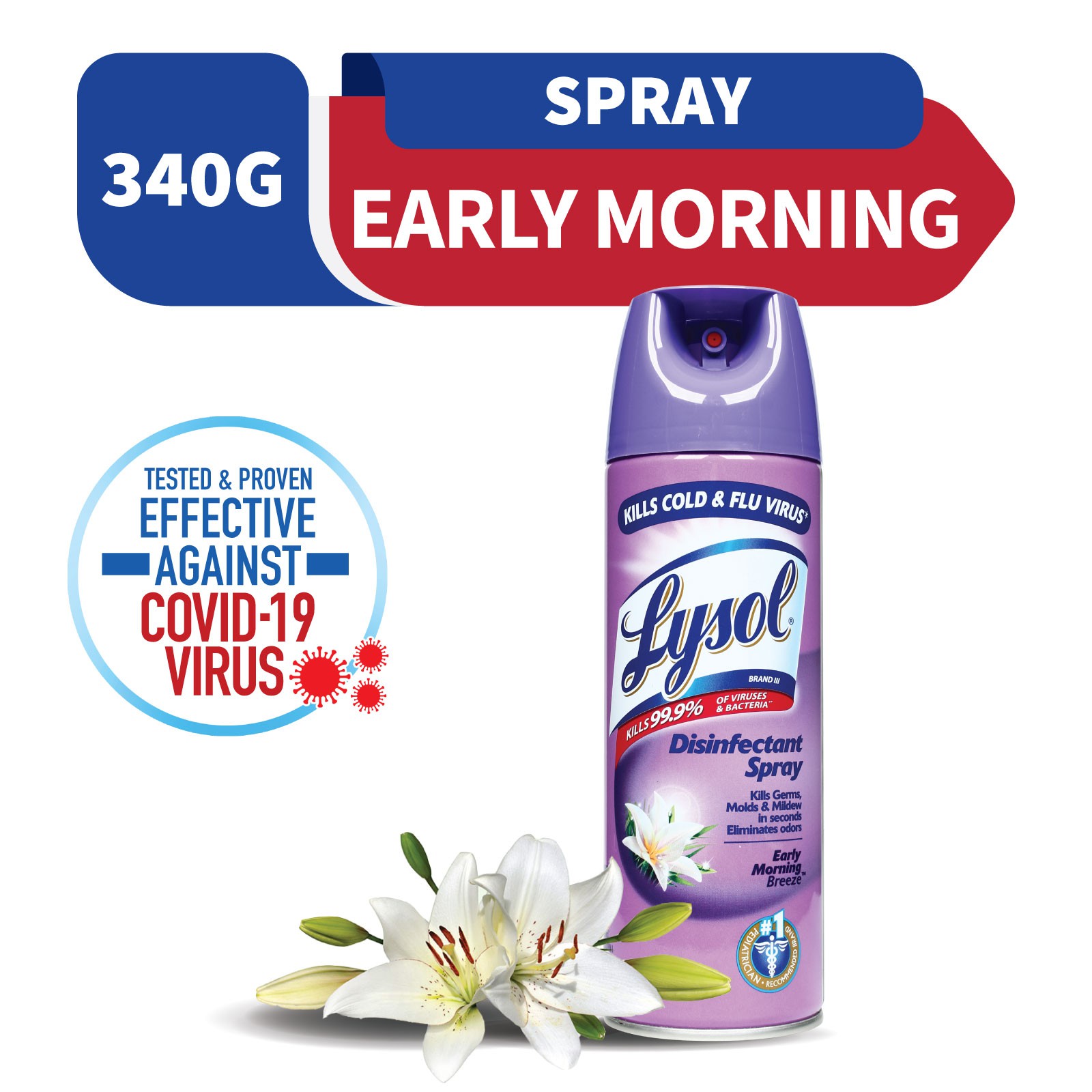 Lysol Disinfectant Spray Early Morning Breeze Scent 340g Shopee Philippines 4505