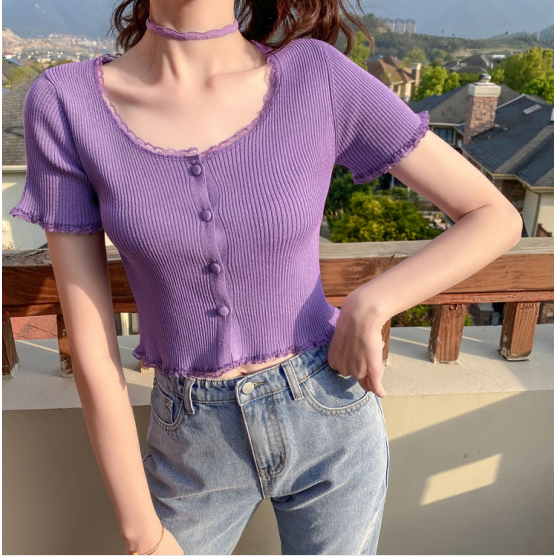 purple lace cardigan