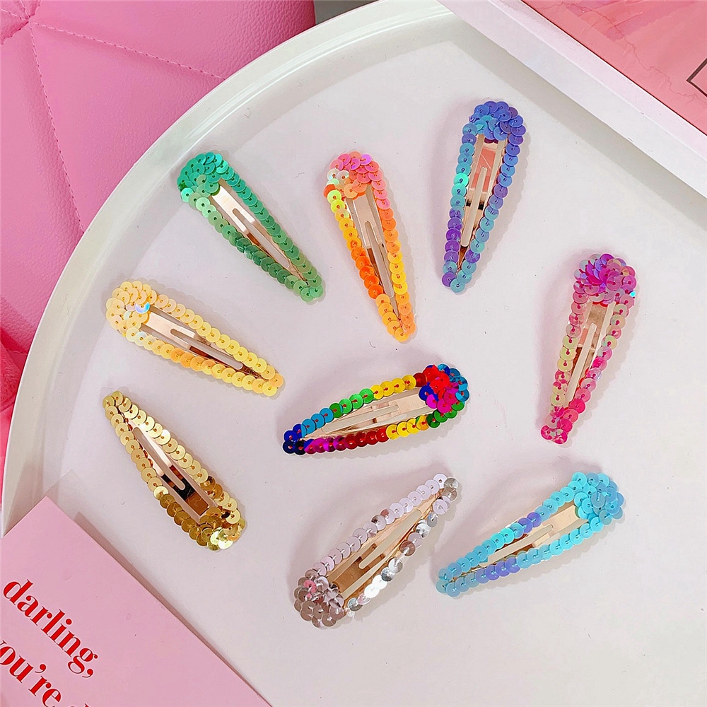 Japanese And Korean Bb Cute Sequins Droplets Water Clips Fashion