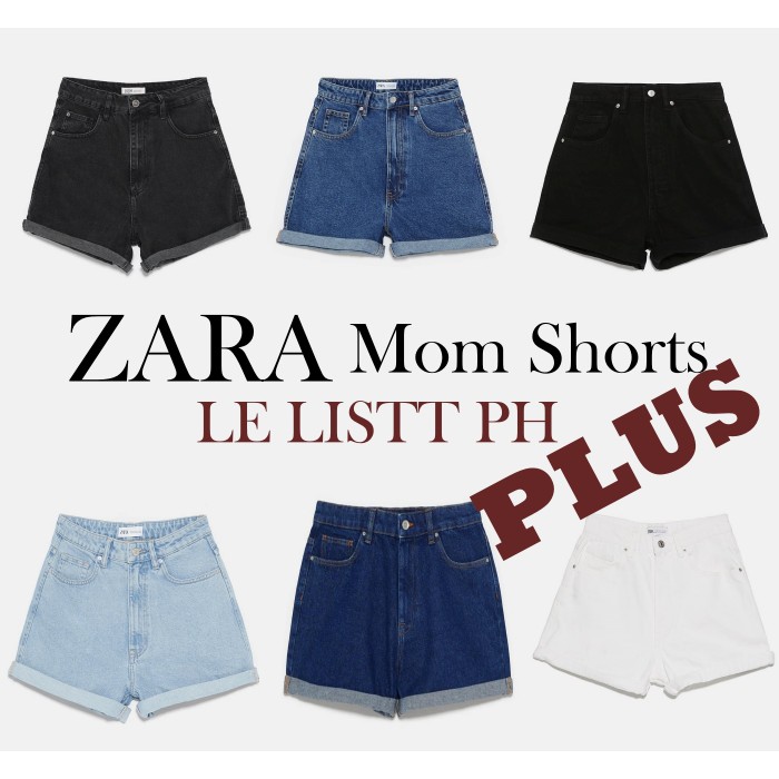 zara high waisted denim shorts