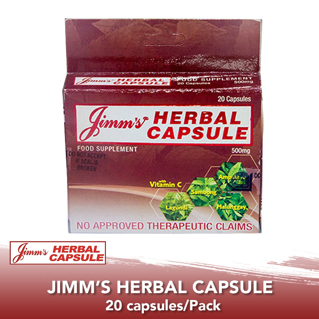 Jimm's Herbal Capsule 500mg (20 Capsules) Shopee Philippines
