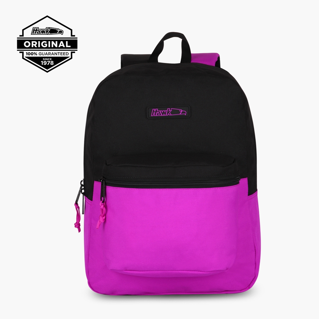 Hawk 4897 Backpack (Black/Magenta) | Shopee Philippines