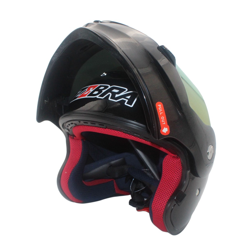 ZEBRA FF577 Modular Tinted Visor Full Face Helmet With 6Color Size