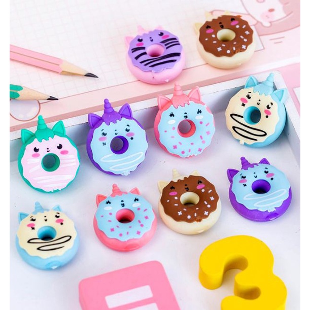 Ww 37 Pencil Eraser Model Donuts Mini Character Eraser Cute School Kids