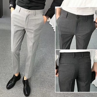 W&HUILISHI Korean Men's Casual High Waist Straight Fashion Suit Knee ...