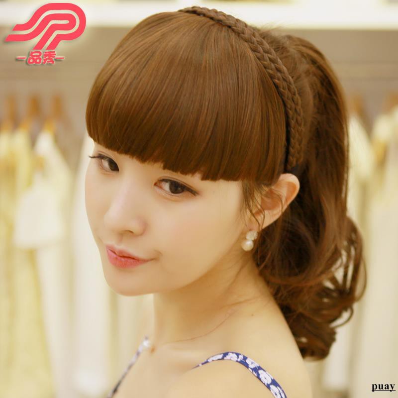 Boutique Wig丨pinup Wig Fake Bangs Belt Headband Ms Qi Liuha