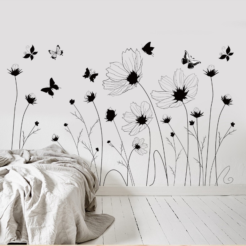 white wall decor stickers