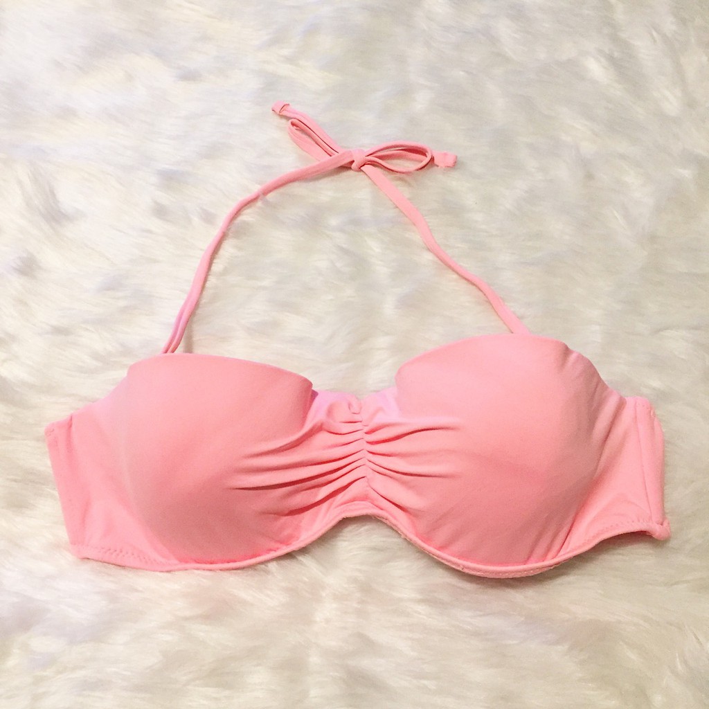 pastel pink bikini top