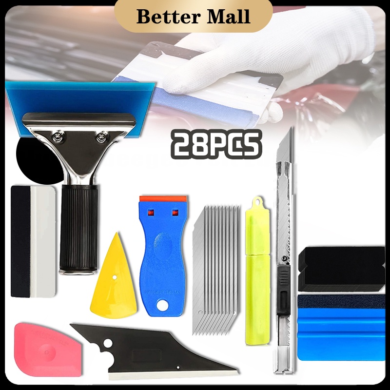 28pcs/set Car Auto Window Tint Tool Kit Vinyl Car Window Film Tinting Squeegee Scraper