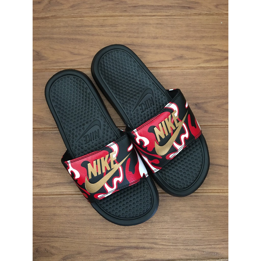 nike benassi camo