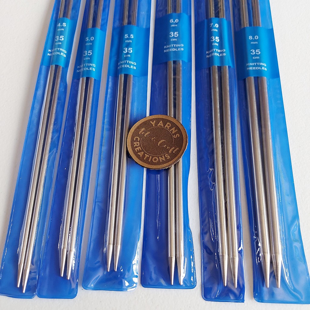 Stainless Steel Single Pointed Knitting Needles 2.0mm 2.5mm 3.0mm 3.5mm 4.0mm 4.5mm 5.0mm 5.5mm 6.0mm 7.0mm 8.0mm Knitting Needles Set Kit 9.9 11 Pairs 