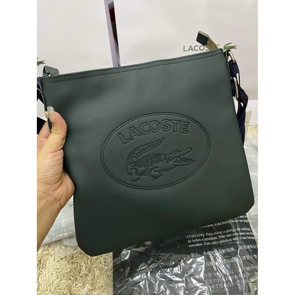 AUTHENTIC Lacoste Messenger Crossover Bag in Green Unisex Shopee